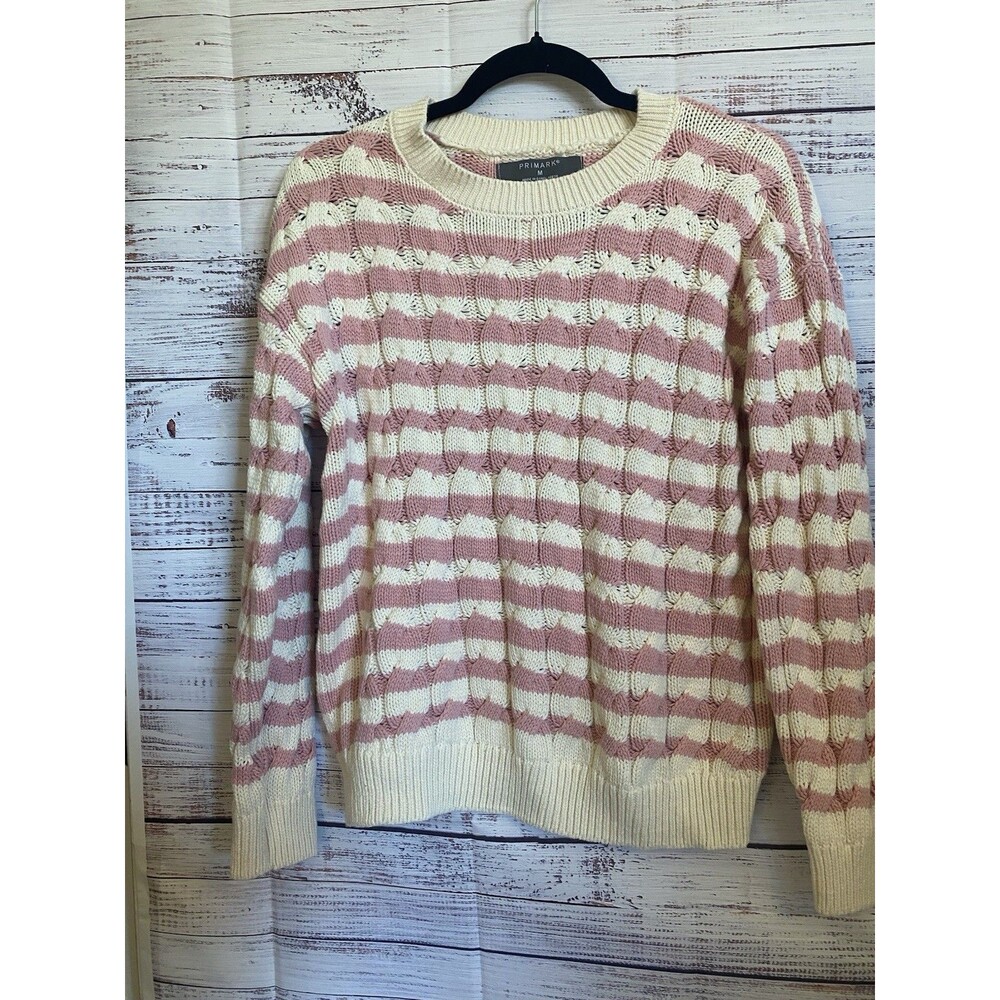 Primark  striped chunky textured knit sweater size Medium